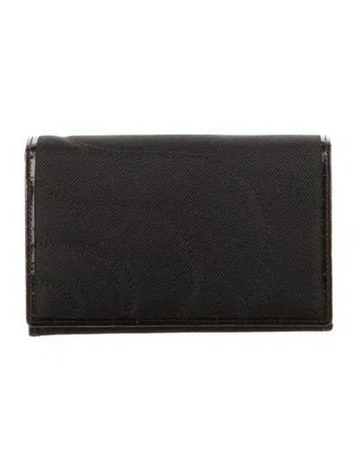 Pre-owned Montblanc Canvas Card Holder In Black