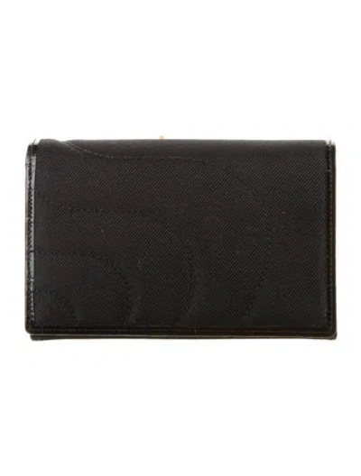 Pre-owned Montblanc Canvas Card Holder In Black