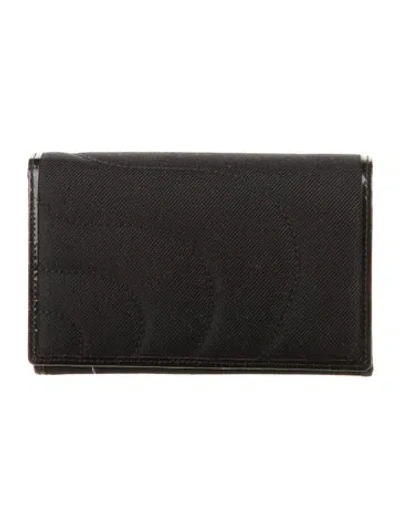 Pre-owned Montblanc Canvas Card Holder In Black
