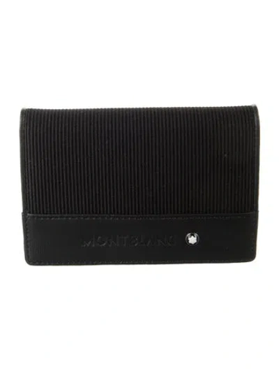 Pre-owned Montblanc Canvas Card Holder In Black