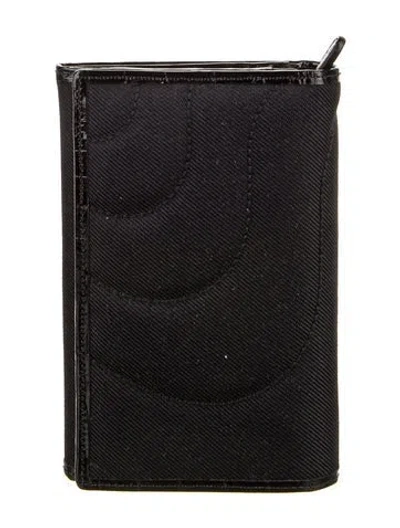 Pre-owned Montblanc Canvas Printed Wallet In Black