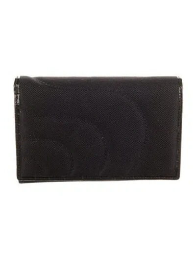 Pre-owned Montblanc Canvas Trifold Wallet In Black