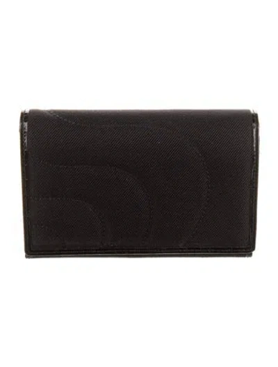 Pre-owned Montblanc Canvas Wallet In Black