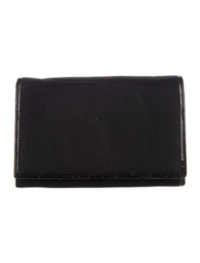 Pre-owned Montblanc Canvas Wallet In Black
