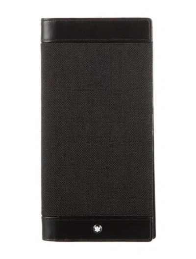 Pre-owned Montblanc Canvas Wallet In Black
