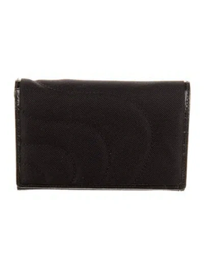 Pre-owned Montblanc Canvas Wallet In Black