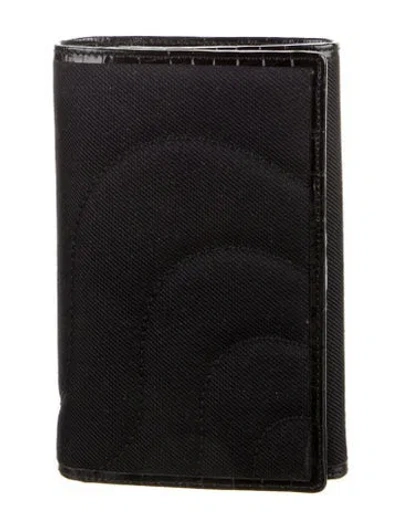 Pre-owned Montblanc Canvas Wallet In Black