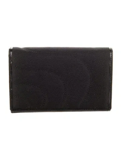 Pre-owned Montblanc Canvas Wallet In Black