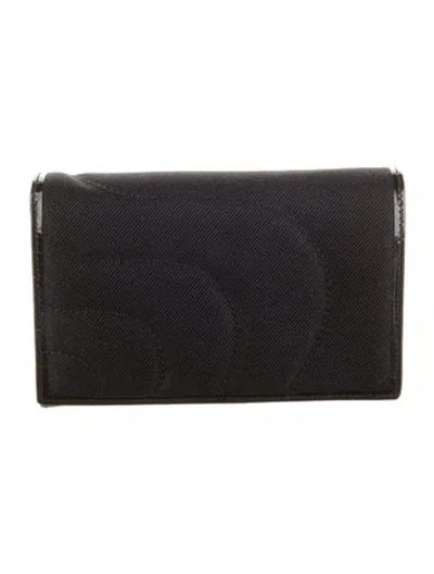 Pre-owned Montblanc Canvas Wallet In Black