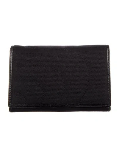 Pre-owned Montblanc Canvas Wallet In Black