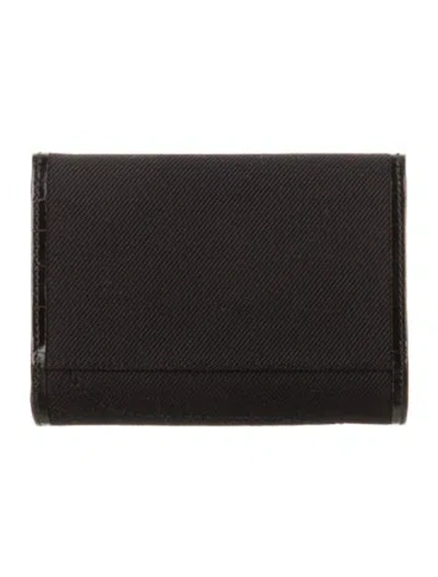 Pre-owned Montblanc Canvas Wallet In Black