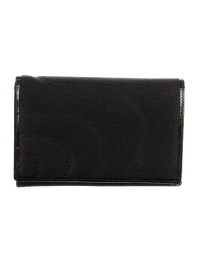 Pre-owned Montblanc Canvas Wallet In Black