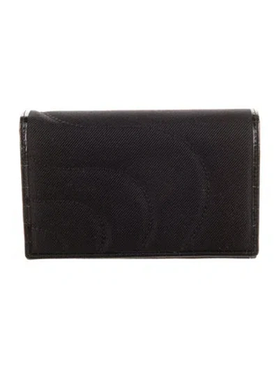 Pre-owned Montblanc Canvas Wallet In Black