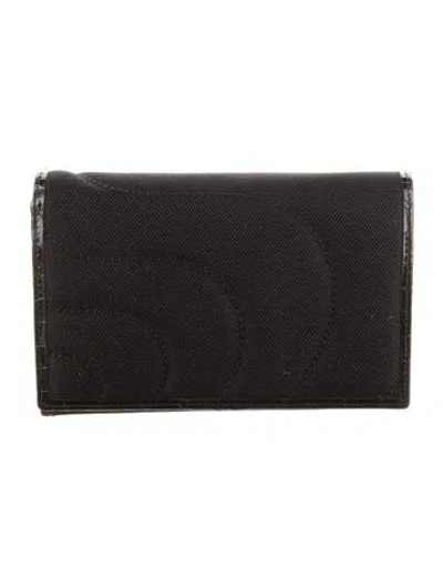 Pre-owned Montblanc Canvas Wallet In Black