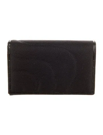 Pre-owned Montblanc Canvas Wallet In Black