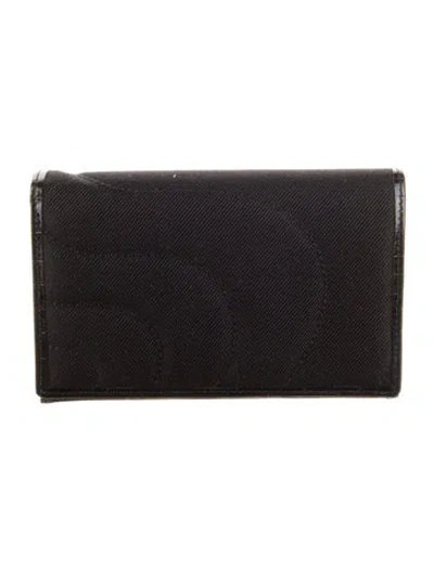 Pre-owned Montblanc Canvas Wallet W/ Tags In Black