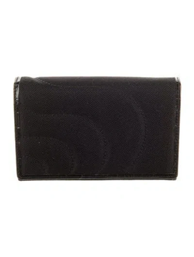 Pre-owned Montblanc Canvas Wallet W/ Tags In Black