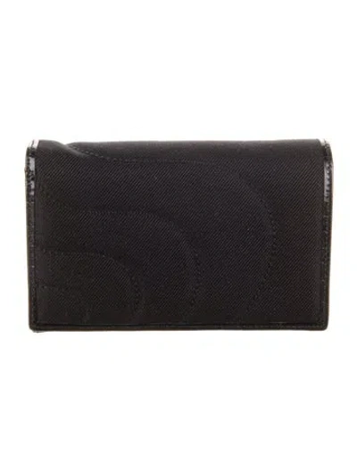 Pre-owned Montblanc Canvas Wallet W/ Tags In Black