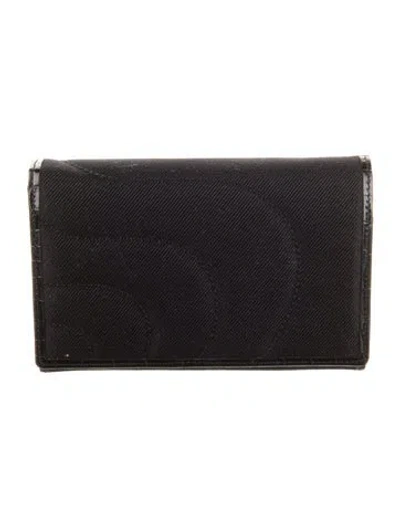 Pre-owned Montblanc Canvas Wallet W/ Tags In Black