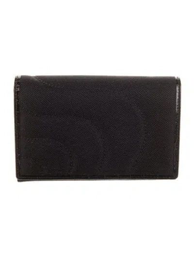 Pre-owned Montblanc Canvas Wallet W/ Tags In Black