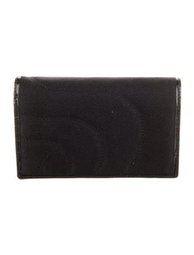 Pre-owned Montblanc Canvas Wallet W/ Tags In Black