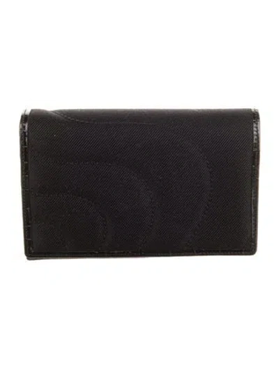 Pre-owned Montblanc Canvas Wallet W/ Tags In Black