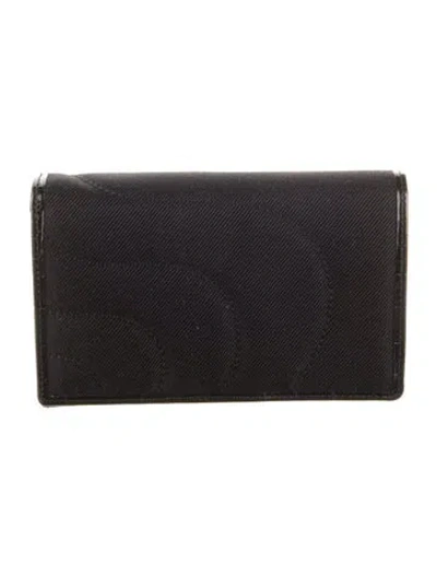 Pre-owned Montblanc Canvas Wallet W/ Tags In Black