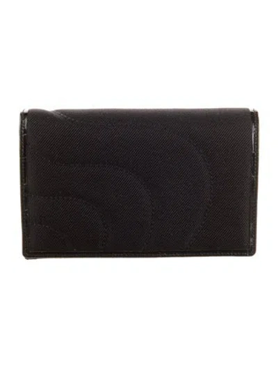 Pre-owned Montblanc Canvas Wallet W/ Tags In Black