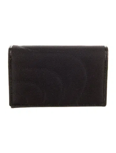 Pre-owned Montblanc Canvas Wallet W/ Tags In Black