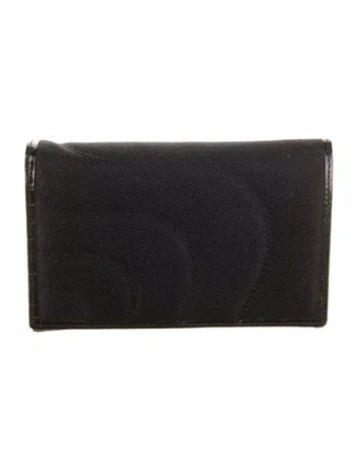 Pre-owned Montblanc Canvas Wallet W/ Tags In Black