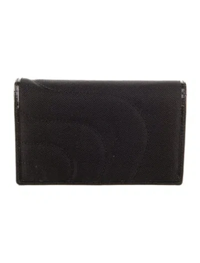 Pre-owned Montblanc Canvas Wallet W/ Tags In Black