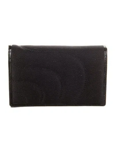 Pre-owned Montblanc Canvas Wallet W/ Tags In Black