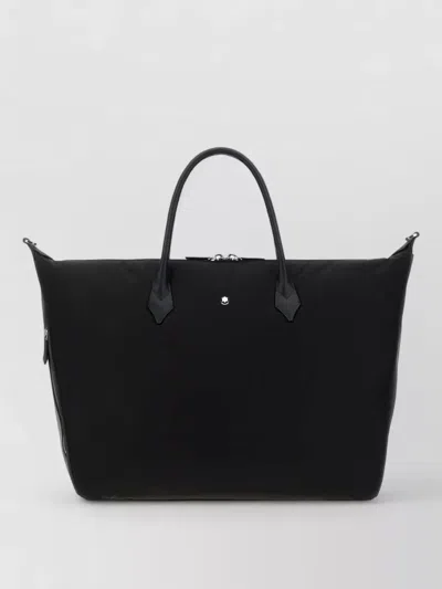 Montblanc Canvas Weekender 43 Travel Tote Bag In Black