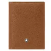 Montblanc Caramel Grain Leather Card Holder In Brown