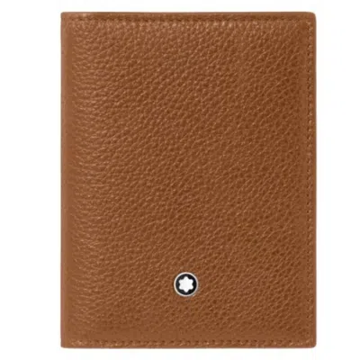 MONTBLANC MONTBLANC CARAMEL GRAIN LEATHER CARD HOLDER