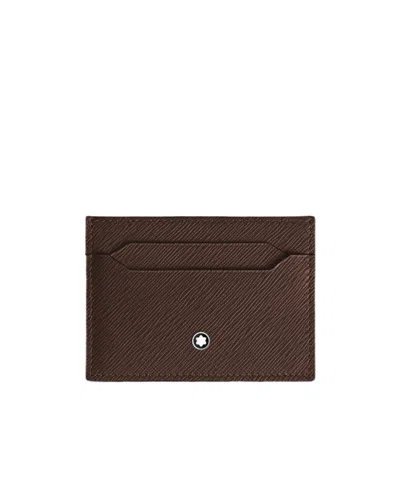 Montblanc Card Holder 5cc In Sartorial Leather In Ebony