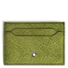 Montblanc Mens Multi-coloured Sartorial Logo-branded Leather Card Holder In Green