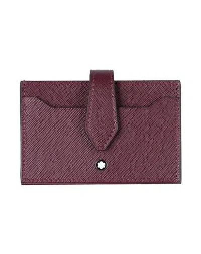 Montblanc Cardholder Burgundy Size - Leather In Red