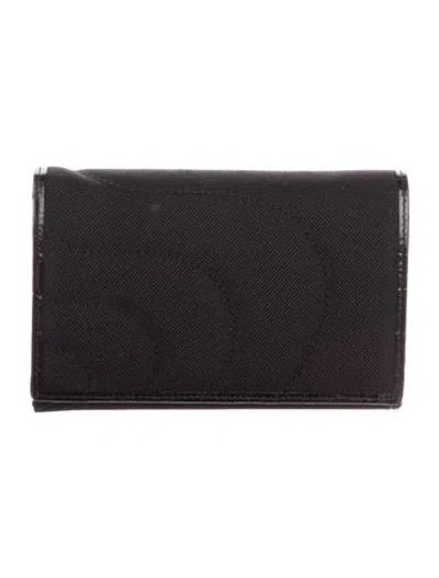 Pre-owned Montblanc Cashmere Card Holder In Black