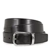 Montblanc Casual Curved Horseshoe Reversibe Belt 114412 In Black