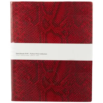 Montblanc Cayenne Mock Python Print #149 Fine Stationery Lined Notebook In Red