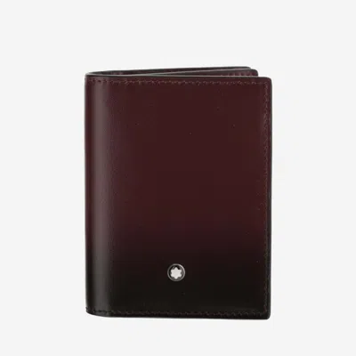 Montblanc Cherry Black Meisterstck Wallet In Multicolor