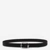 Montblanc Horseshoe Shiny Palladium Finish Pin Buckle Belt