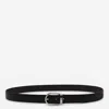 Montblanc Horseshoe Shiny Palladium Finish Pin Buckle Belt