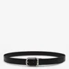 Montblanc Horseshoe Shiny Palladium Finish Pin Buckle Belt