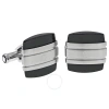 MONTBLANC MONTBLANC CLASSIC COLLECTION STAINLESS STEEL SQUARE AND BLACK ONYX CUFFLINKS 106624