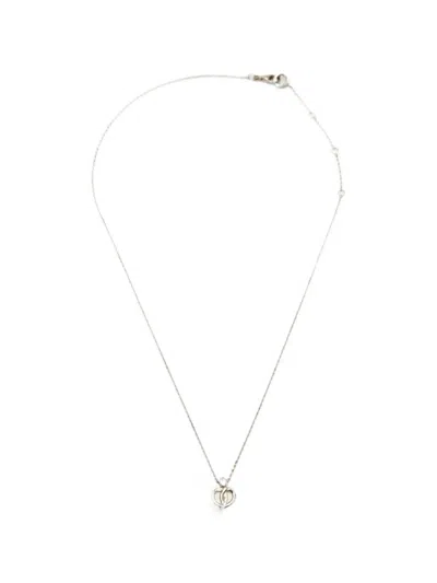 Pre-owned Montblanc Coeur De Petals Necklace In Silver