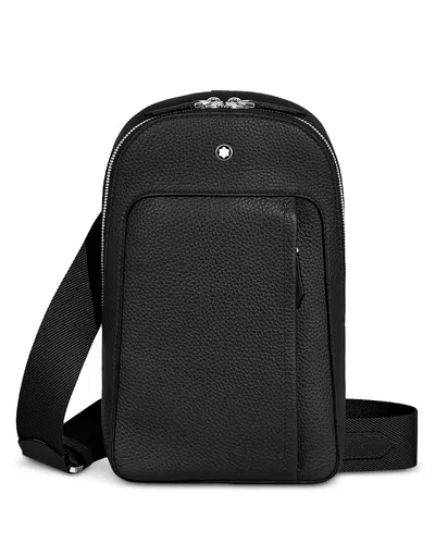 Montblanc Companion Grained Leather Crossbody In Black