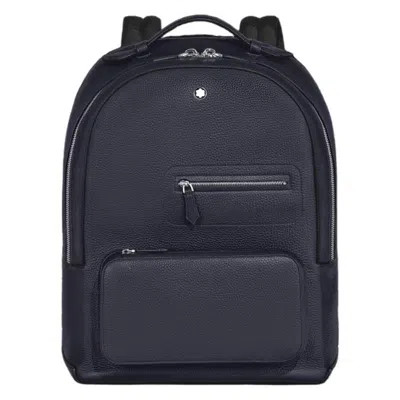 Montblanc Companion Leather Backpack In Blue