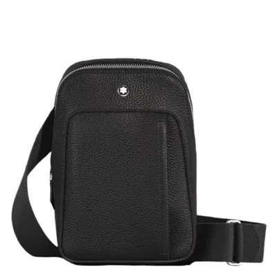 Montblanc Companion Supple Leather On Body Bag In Black